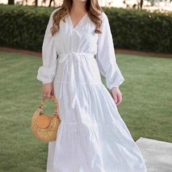 Roan + Ryan Josephine Tiered Long Sleeve Maxi Dress Size Small - Picture 9 of 15